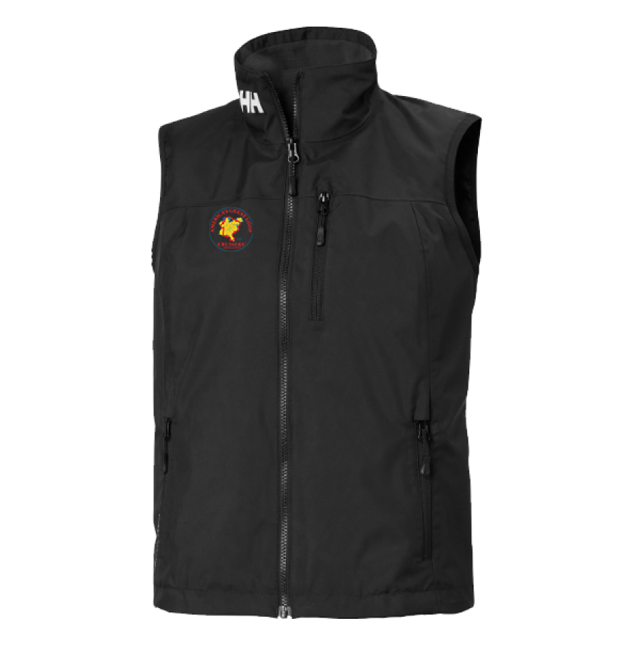 Women's Helly Hansen Vest in Black with AGLCA logo on the right chest