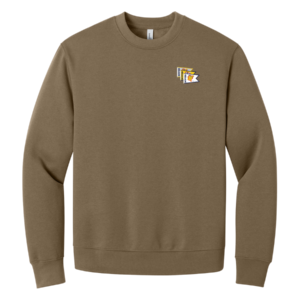 Unisex crew sweatshirt in vintage brown with burgees logo
