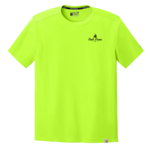 Carhartt Force Sun Defender Shirt in Brite Lime with Sample Boat Name Logo on the left chest