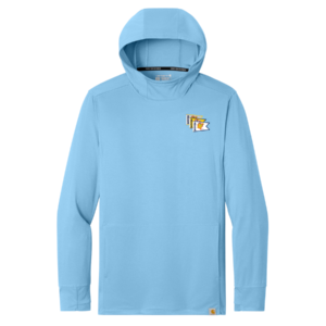 Carhartt Force Sun Defender Hoodie in Fresh Water Blue with burgees logo