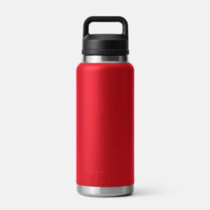 36oz Yeti Rambler bottle with chug cap in red with no logo